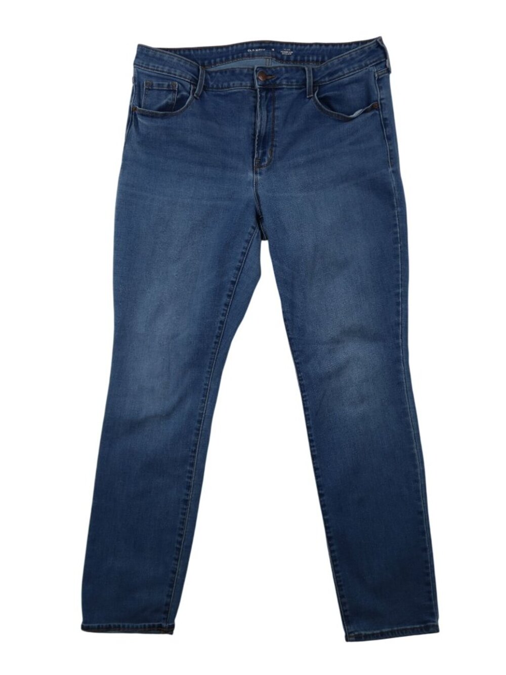 ✨3/$30 Old Navy 16 Mid-Rise Power Slim Straight Jeans Denim Blue Stretch